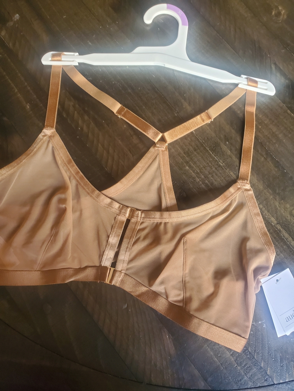 Auden Front-Closure Wireless Bra in Copper-Tan